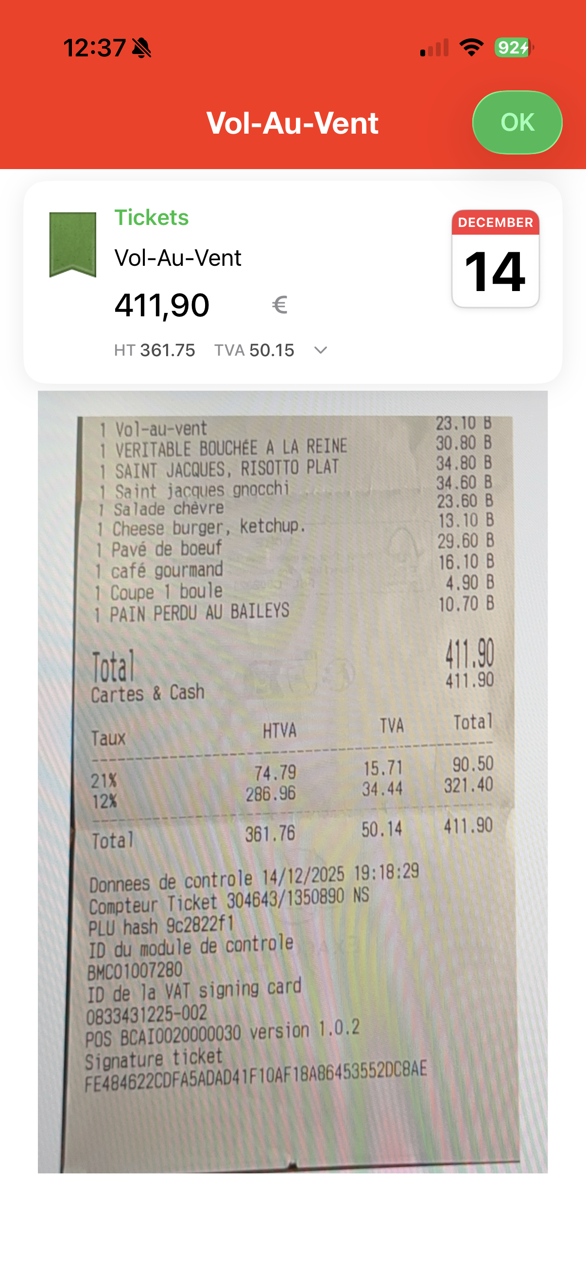 Multiple VAT rates ScanTicket