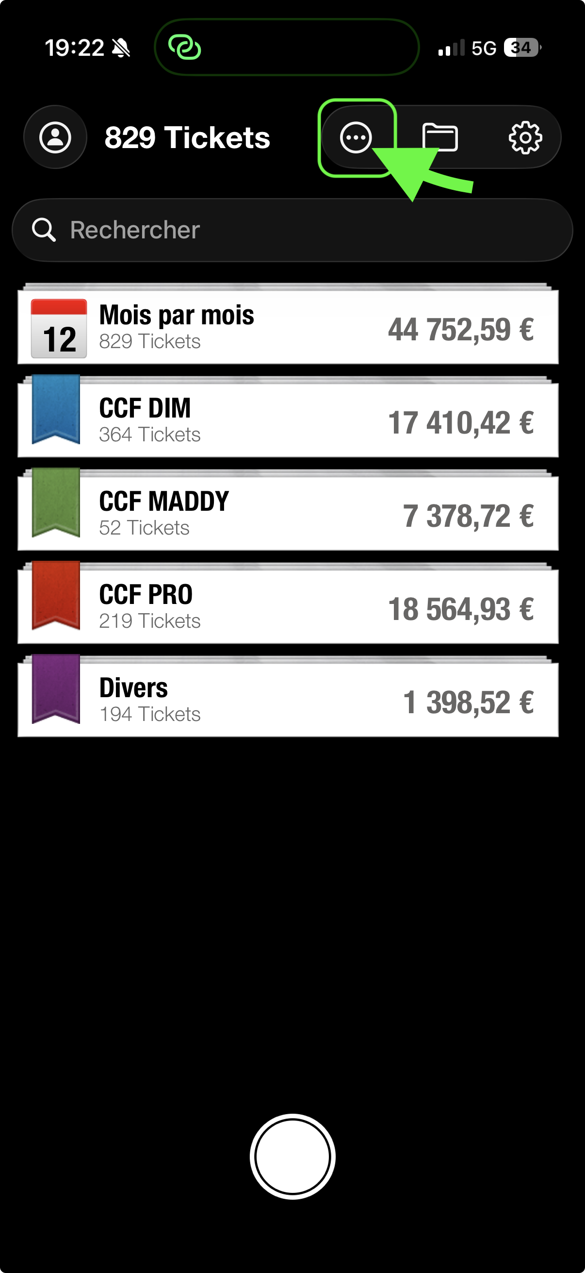 ScanTicket options menu button