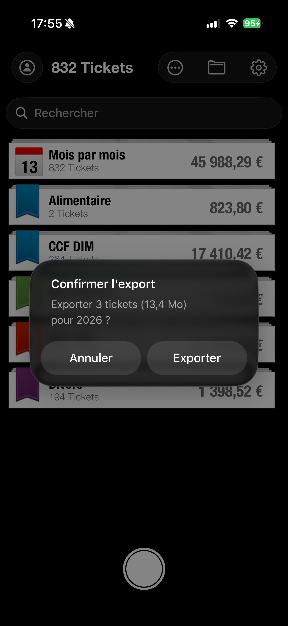 Confirm ZIP export ScanTicket